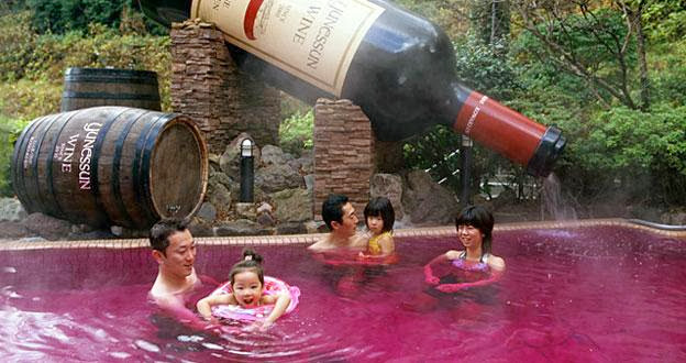 Wine Bath in Japan