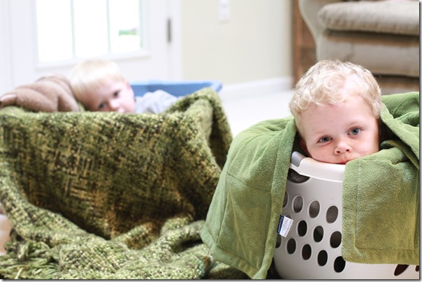 Get creative with laundry baskets... 