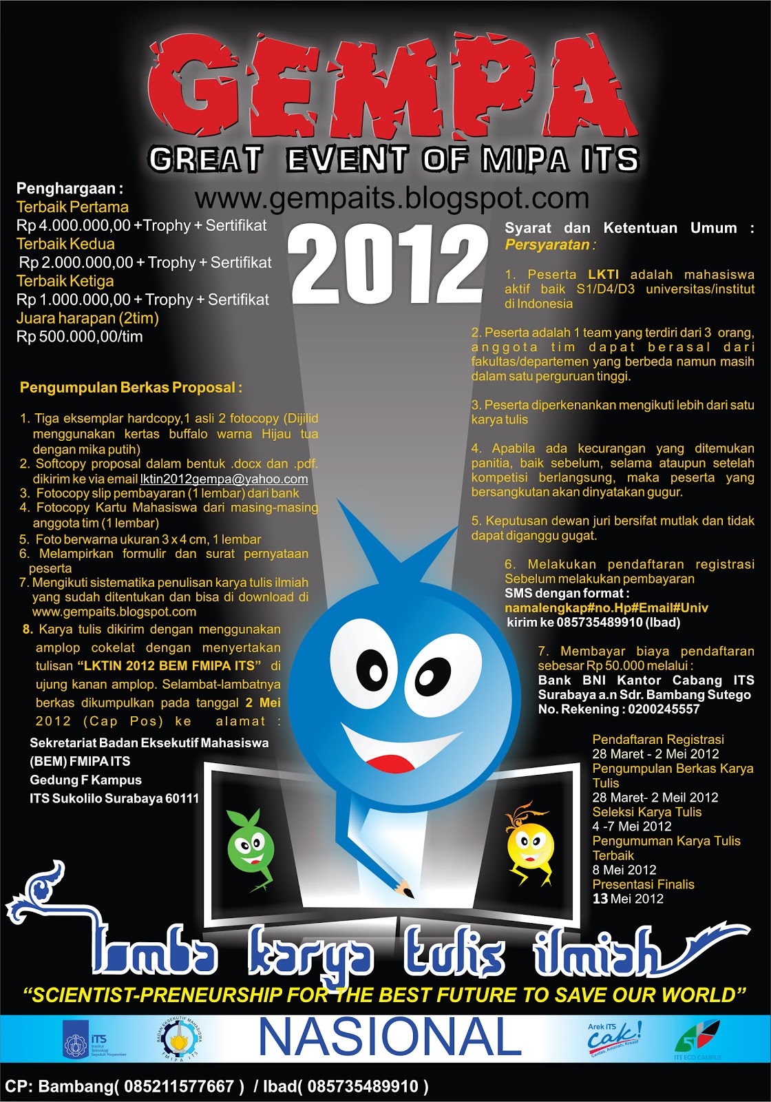 Lomba Karya Tulis Ilmiah 2012, untuk Mahasiswa ~ UKM 