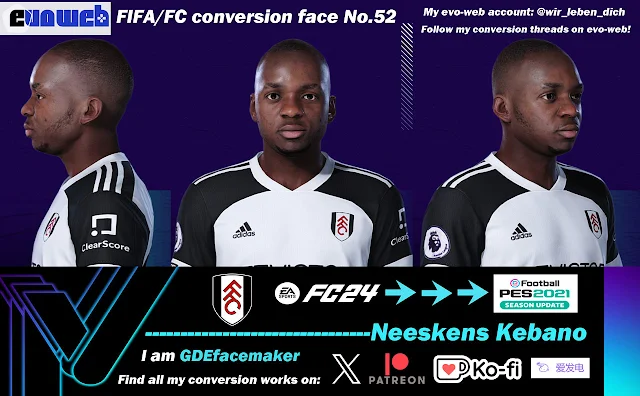 PES 2021 Neeskens Kebano Face