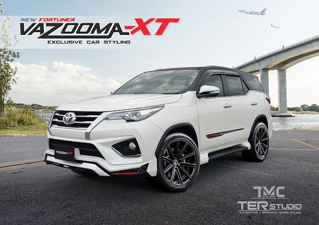 Tampilan body kit modifikasi untuk Toyota Fortuner