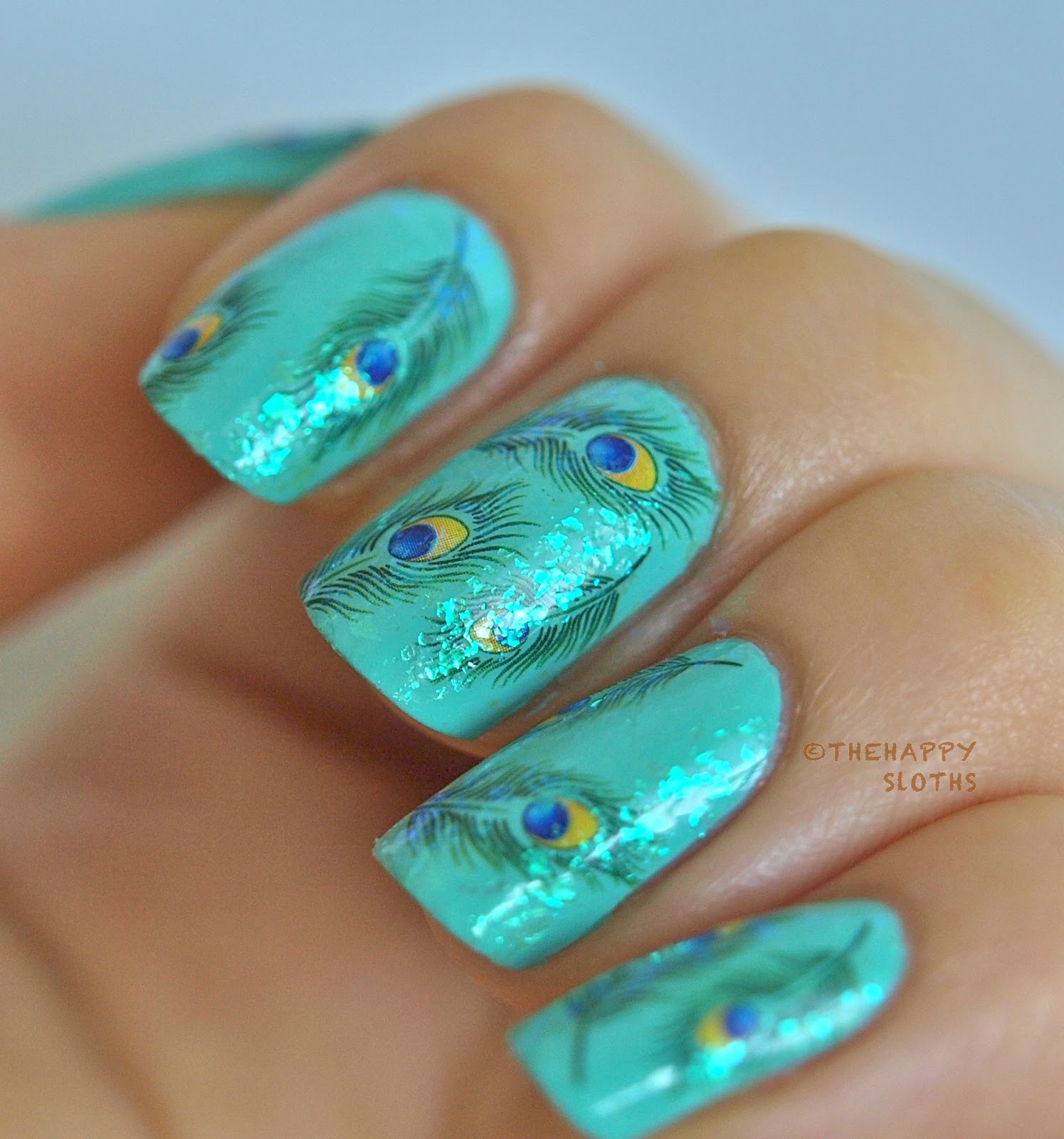 Nail Art Decals, Water Slide Nail Stickers, Peacock Feather, Nail Tattoos -  Etsy | Trendy nail art designs, Fashion nails, Pretty nail art designs