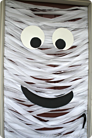 crepe paper mummy door