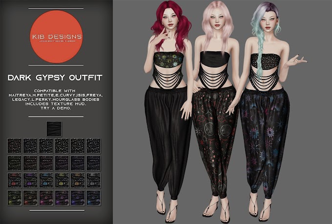 KiB Designs - Dark Gypsy Outfit @Darkness Event 5th May