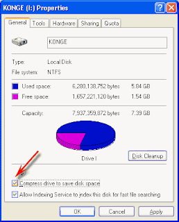 compress drive to save disk space