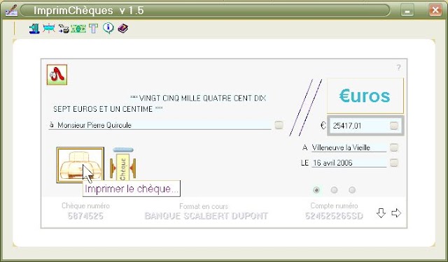 ImprimChèques : imprimez vos chèques
