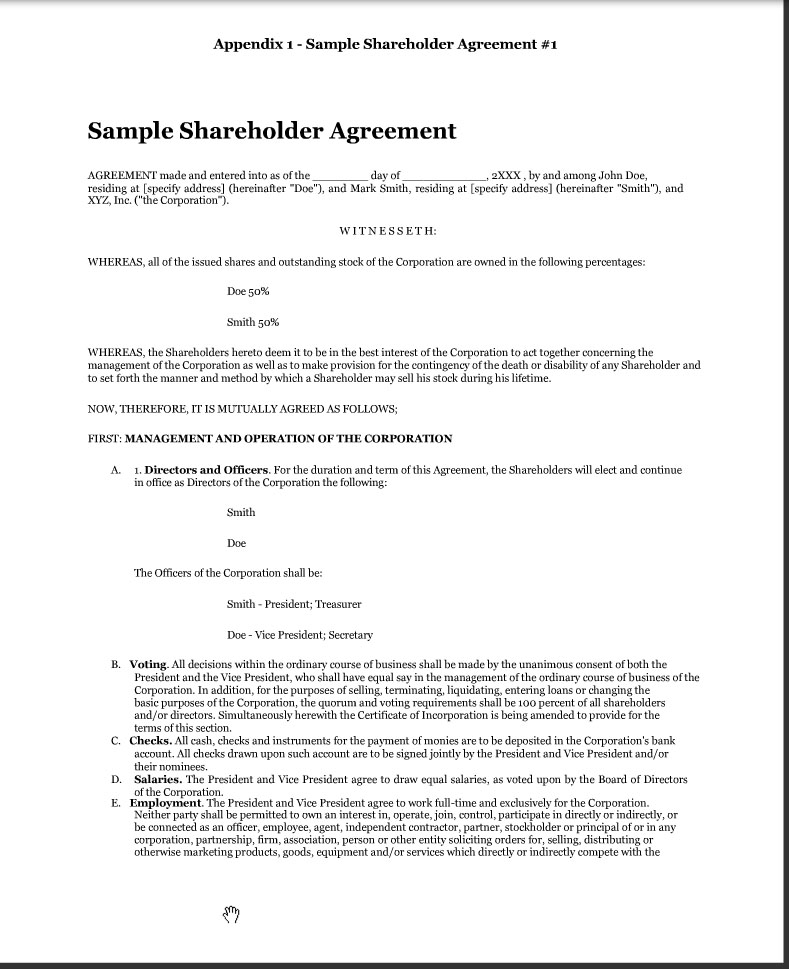 Sample+Shareholder+Agreement