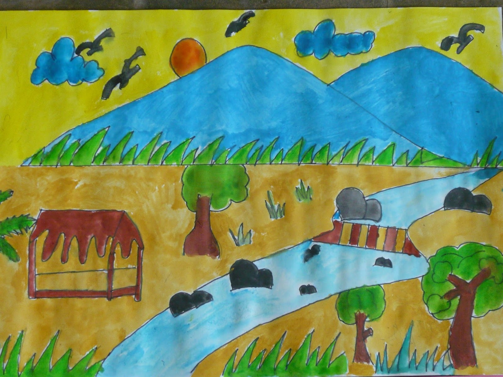 23 Gambar Pemandangan Alam Karya Anak Sd 23 Gambar Pemandangan Alam Karya Anak Sd