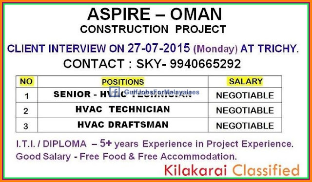 ASPIRE Oman Construction Job Vacancies