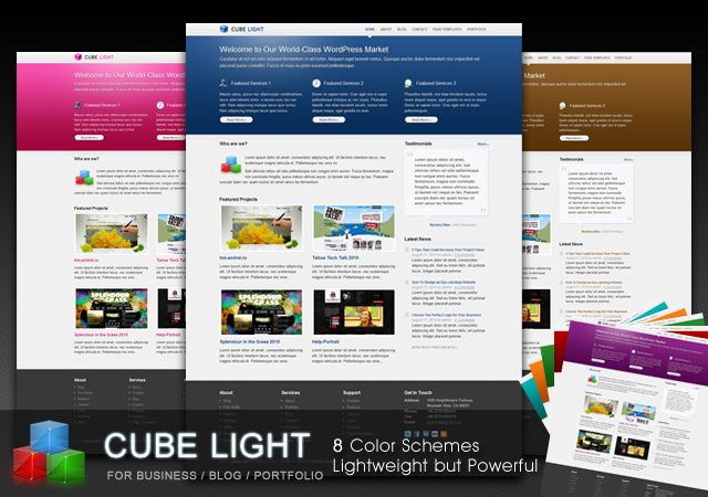 CubeLight Wordpress Theme Free Download by ThemeJunkie.