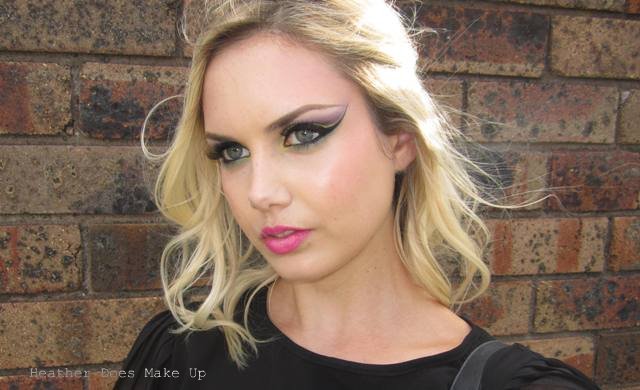 80's High Fashion MakeUp 80's high fashion with some bold colours and