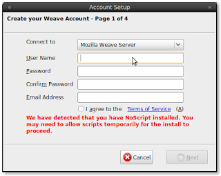 Weave Account Setup