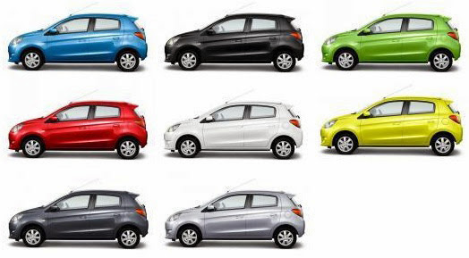 Warna Mitsubishi Mirage 2014