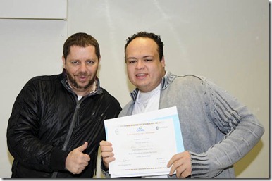 Recebendo o Certificado do RfE