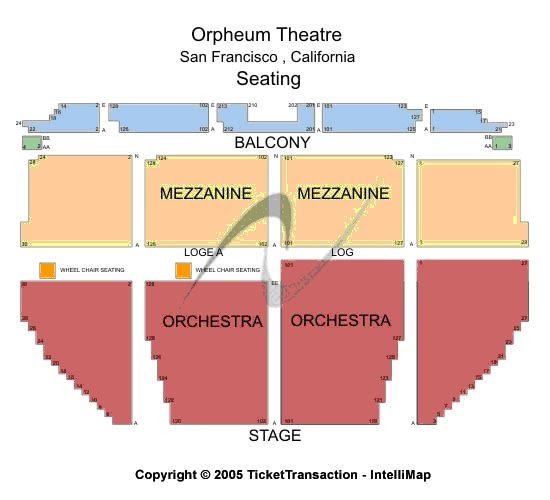 Orpheum Theater Seating Chart