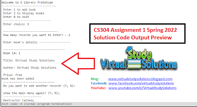CS304 Assignment 1 Solution Preview Spring 2022