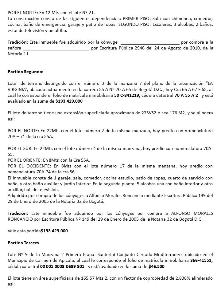 Modelo de Divorcio en Colombia - Divorcio En Colombia