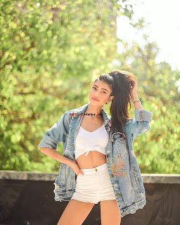 Alanna Panday Denim Jacket White Corset and Shorts bollycelebs.in Exclusive Pics.jpg