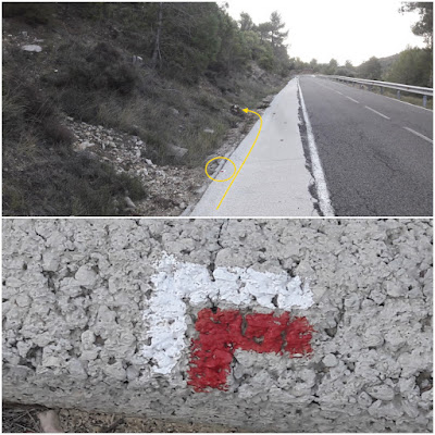 GR-7 ARBOLÍ A MONTRAL, carretera T-704 a l'alçada del Mas dels Frares