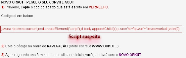 imagem do script suspeito