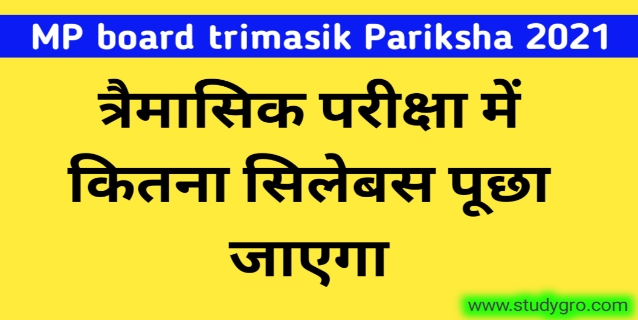 MP Board: Trimasik Pariksha में कितना सिलेबस पूछा जाएगा