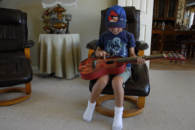 guitar and 5 year old grandson