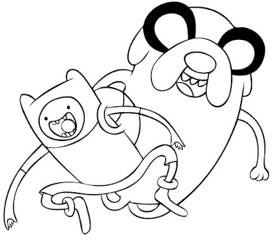 Desenhos para Colorir do Finn e Jake – Imagens para Imprimir