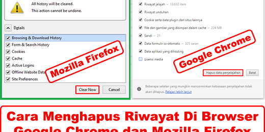 Cara Menghapus Riwayat di Browser Mozilla dan Chrome