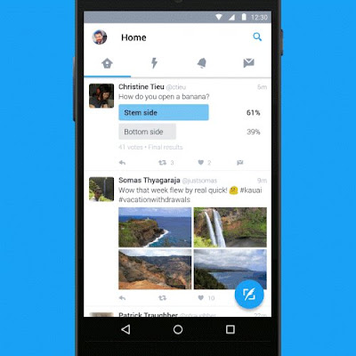 Twitter for Android gets Material design update with floating tweet button