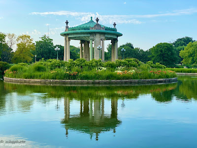 Bandstand reflected in Water