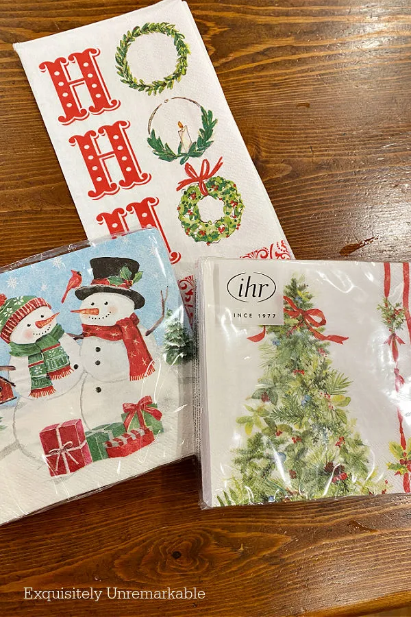 Christmas Napkins For Crafts