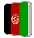 Square flag of Afghanistan icon gif animation