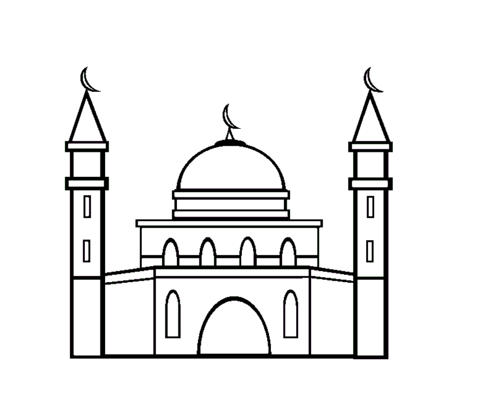 Download Mosque Coloring Pages