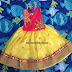 Lemon Yellow Pink Kids Lehenga