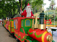 Santa in his train