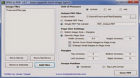 JPEG to PDF Image