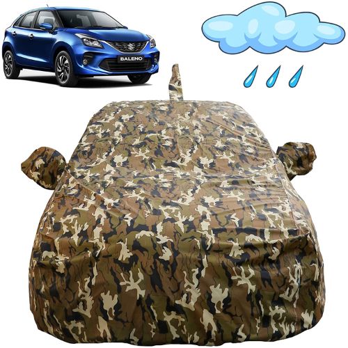 Waterproof Car Body Cover Compatible with Maruti Baleno (2015 to 2021) with Mirror And Antenna Pockets