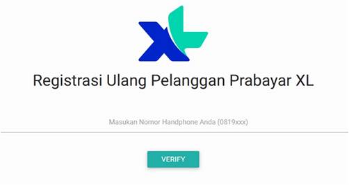 cara registrasi ulang kartu XL