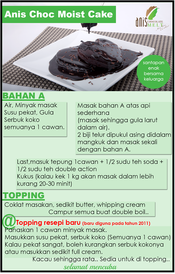 It's My LiFe: resepi moist chocolate cake yang sedap 