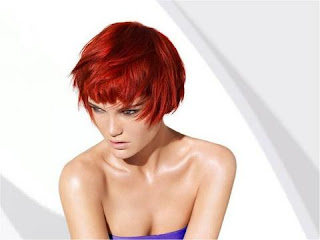 short haircut red color styles