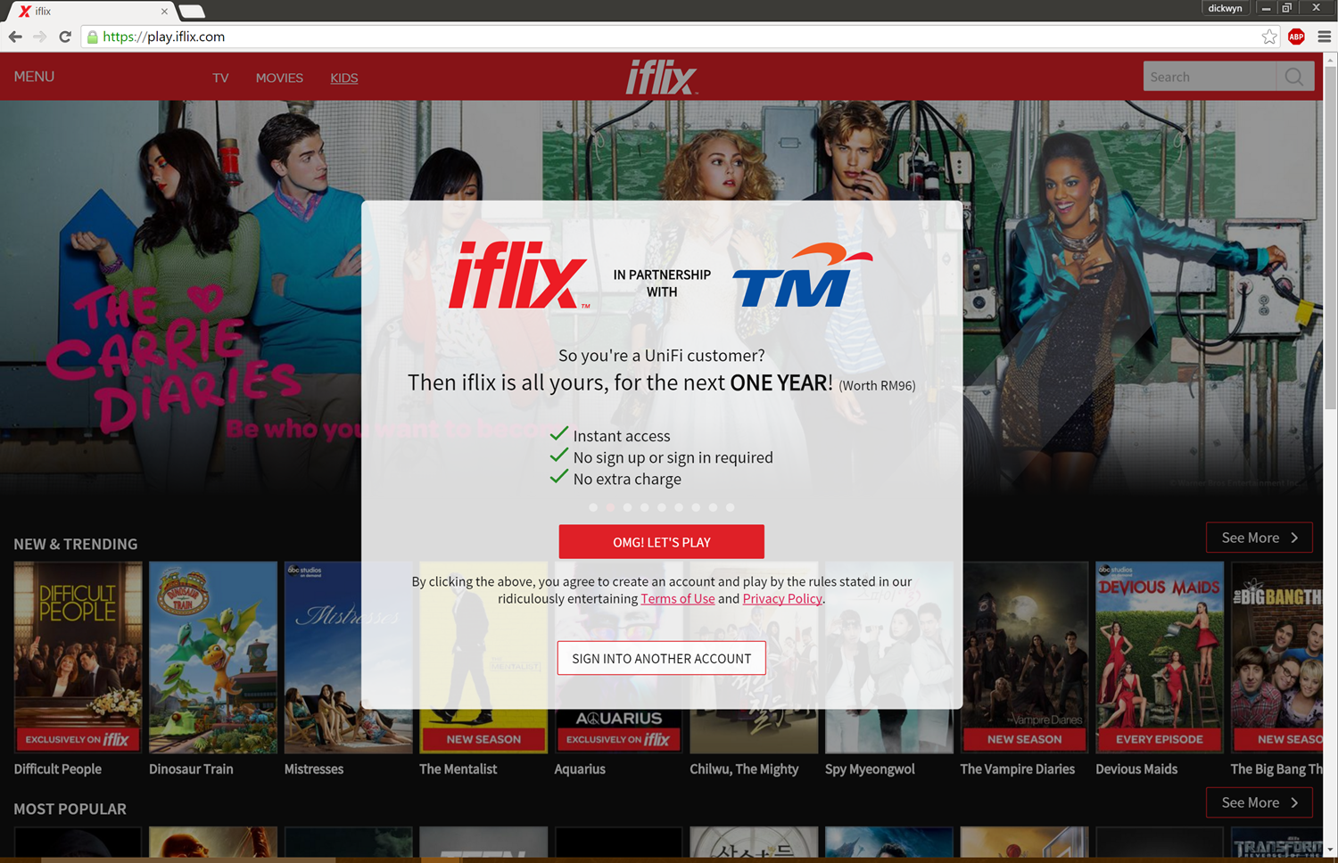 Iflix Is Now Offering Tm Unifi Customers A Free 12 Month Subscription Of Iflix Worth Rm 96 The Technology Of Today Malaysia
