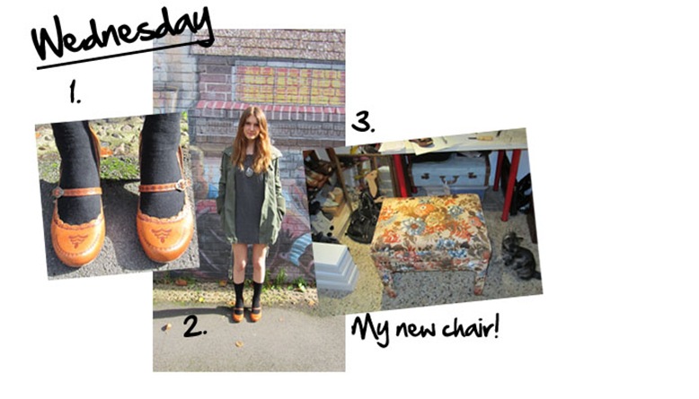 'Ican make shoes' - Wednesday - Amanda bought Vintage Mary James and got a new shoe-making chair
