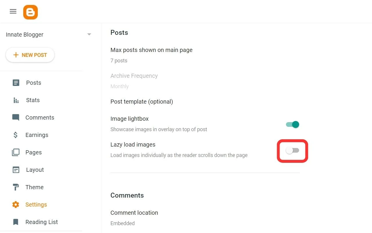 Lazy Load Images with One Click in Blogger
