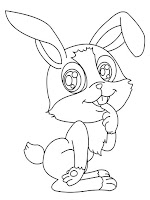 Funny Rabbit Coloring Pages