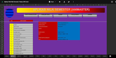 Aplikasi Olah Nilai Semester Siswa Terbaru 2016