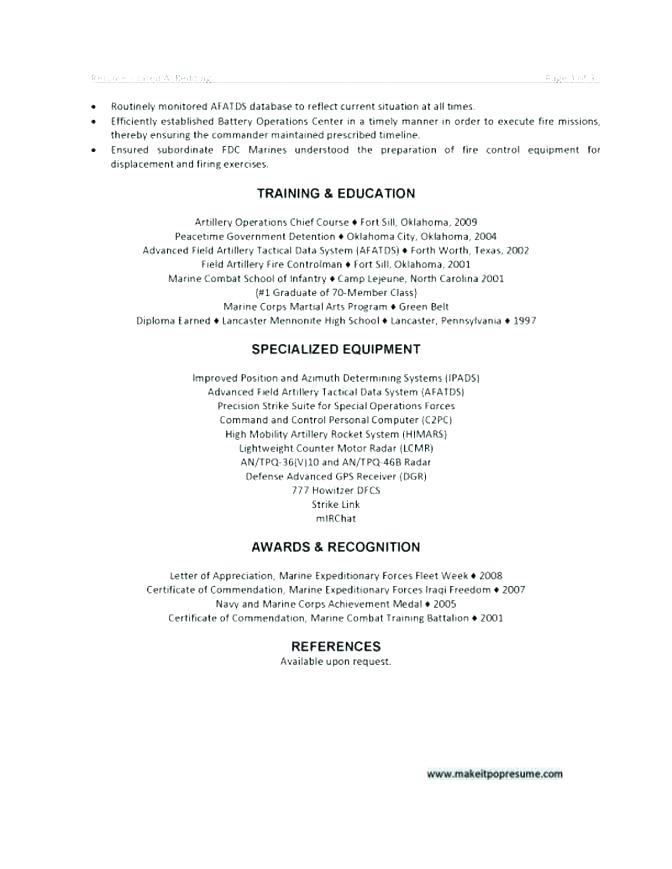 Military Veteran Resume Examples 2019 Resume Templates