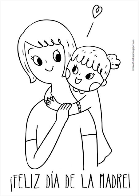 👩‍👧Dibujos del DIA DE LAS MADRES para COLOREAR🤱