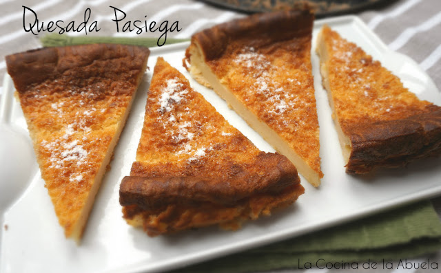 Quesada pasiega tradicional. Receta. Presentación.