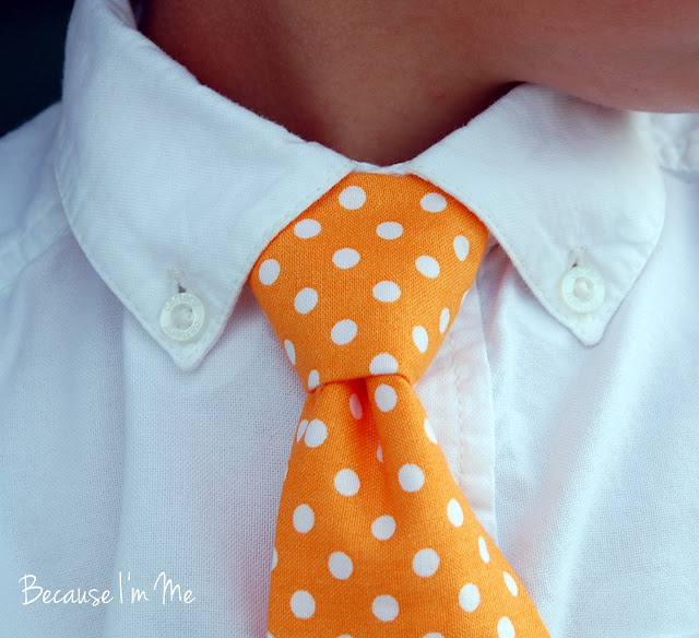 Because I'm Me boys orange dot necktie