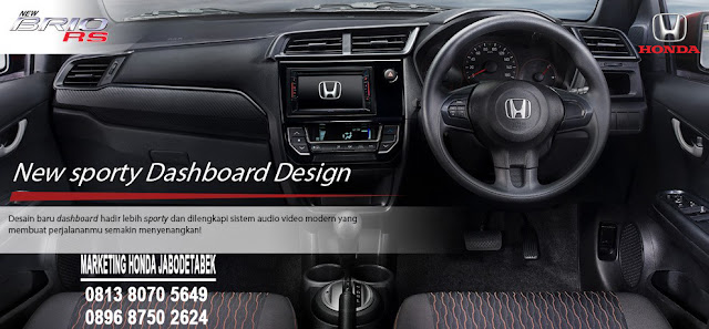 tampilan dashboard new honda brio RS sporty
